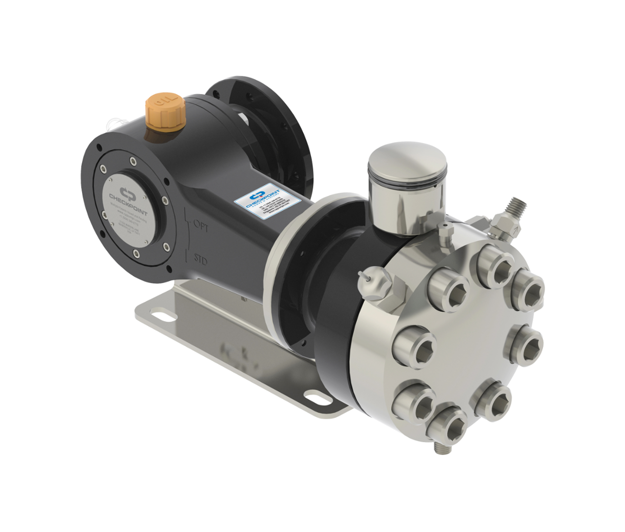 Sandwich electric diaphragm pump with rupture detection
