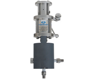 stainless steel pneumatic plunger pump with PVC head