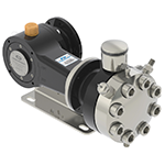 Sandwich electric diaphragm pump with rupture detection