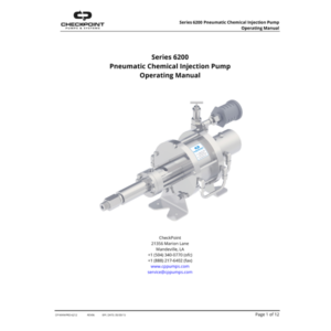 Series 6200 Pneumatic Pump Operating Manual