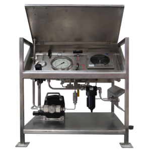 transfer pump rental package with control panel