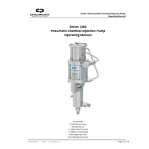 Series 1250 Pneumatic Pump Operating Manual