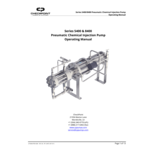 Series 5400 and 8400 Pneumatic Pump Operating Manual
