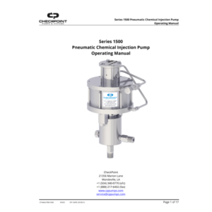 Series 1500 Pneumatic Pump Operating Manual