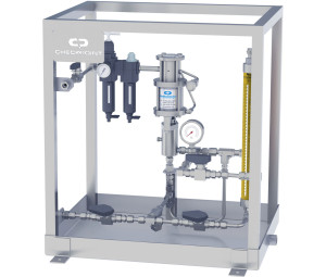 stainless steel pneumatic plunger pump with steel frame and accessories