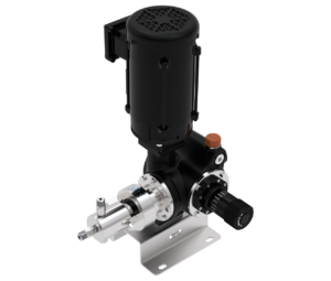 electric plunger pump with vertical motor and manual flow control