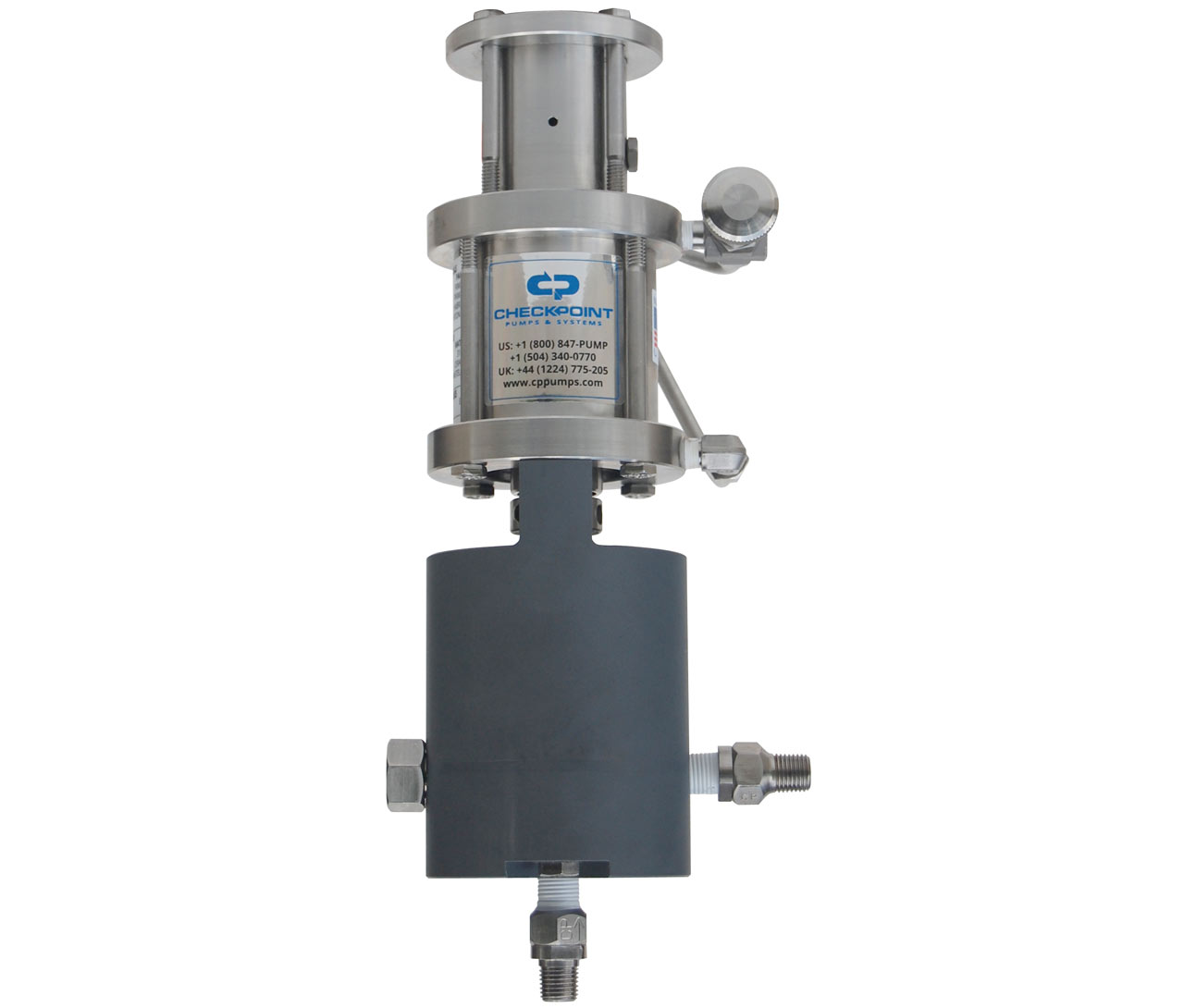 stainless steel pneumatic plunger pump with PVC head
