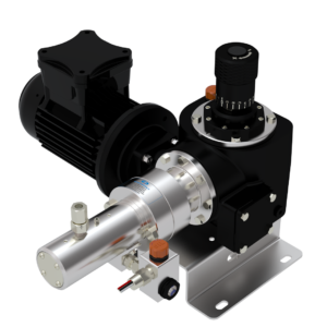 electric leakless plunger pump with leak detection and horizontal motor