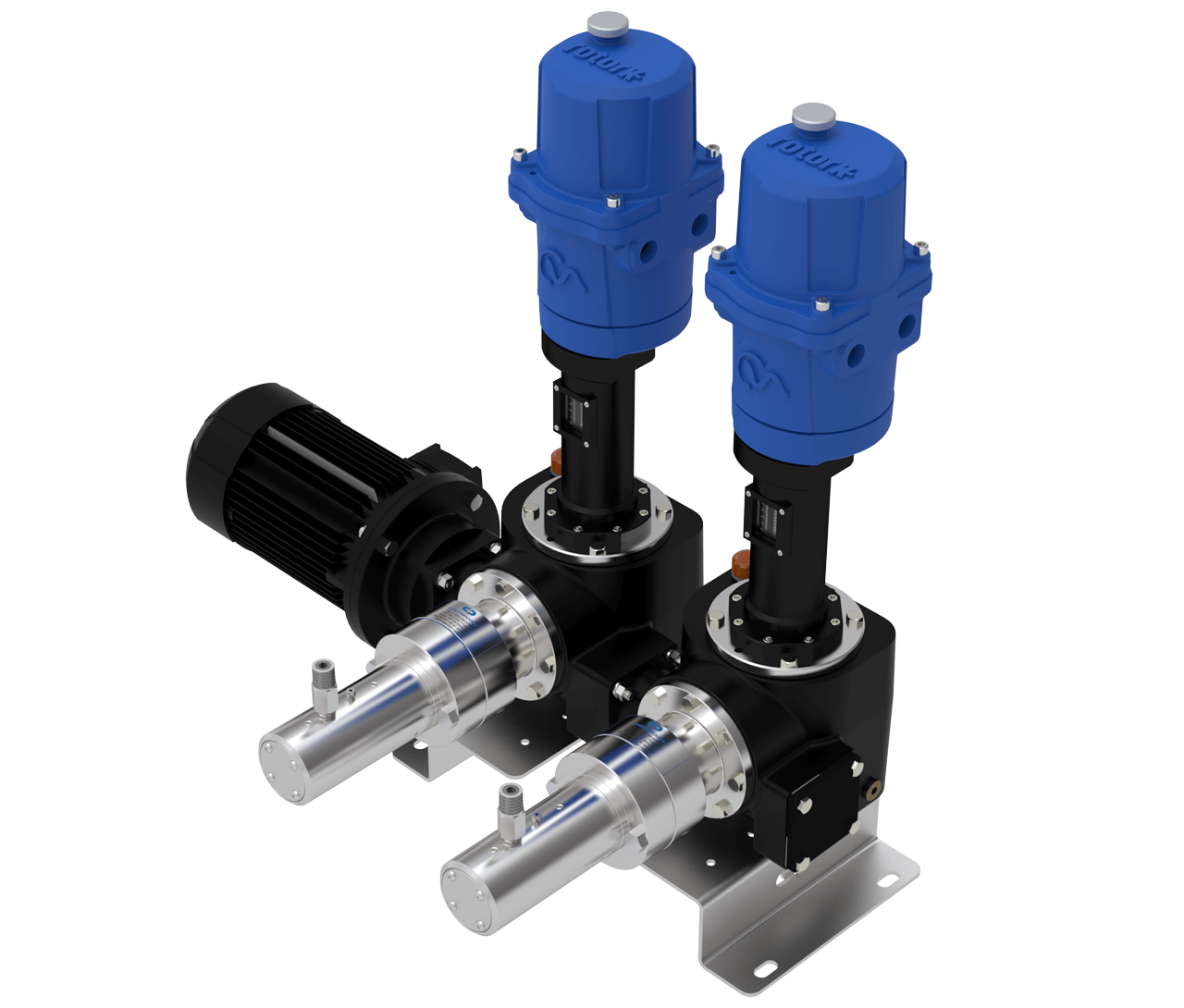 electric leakless multi head plunger pump with automation
